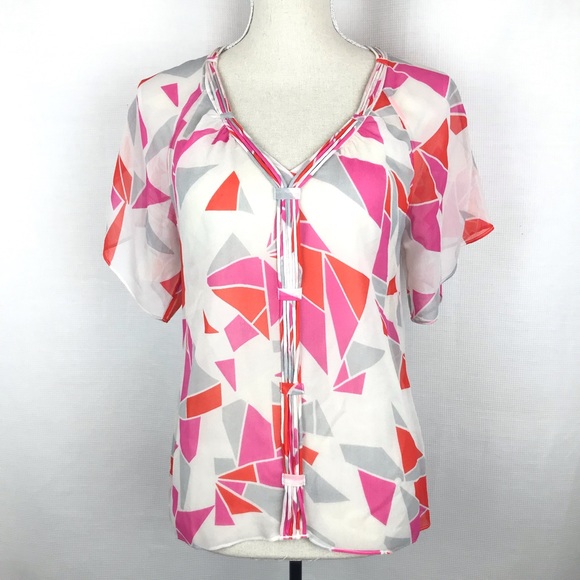 Banana Republic Tops - BANANA REPUBLIC | Geometric Print Silk Top